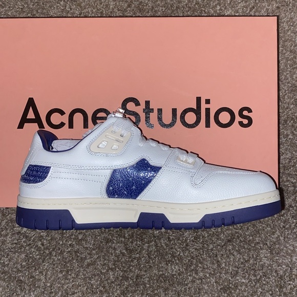 Acne Studios Low-top sneakers.Wht/Blu.Never worn/in original box.Men’s size 10 - Picture 4 of 11